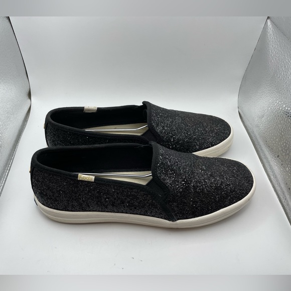 Keds x Kate Spade black sparkly loafers women’s 8 - Picture 2 of 9